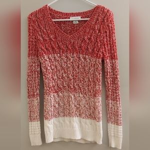 Liz Claiborne ombre cable knit sweater NWT